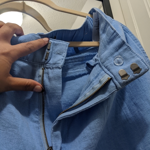 Abercrombie Wide Leg Linen Blend Pants (Petite) - Picture 6 of 7